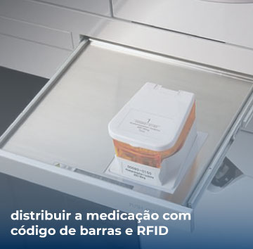 Distribuir a medicação com código de barras e RFID